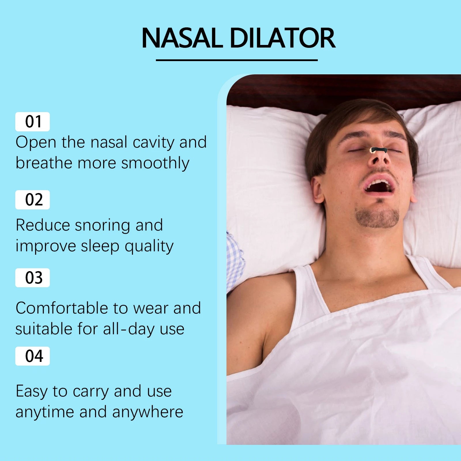 15/30days Magnetic Nasal Breathing Dilators for Snoring